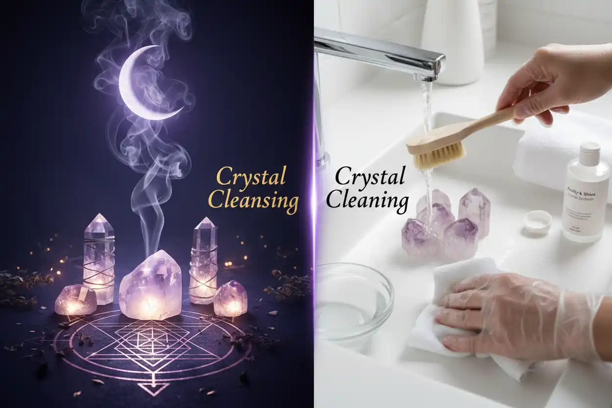 Crystal Cleansing vs. Crystal Cleaning