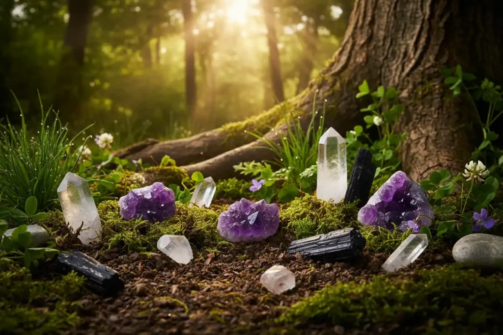 How to Cleanse Crystals With Nature or Earth