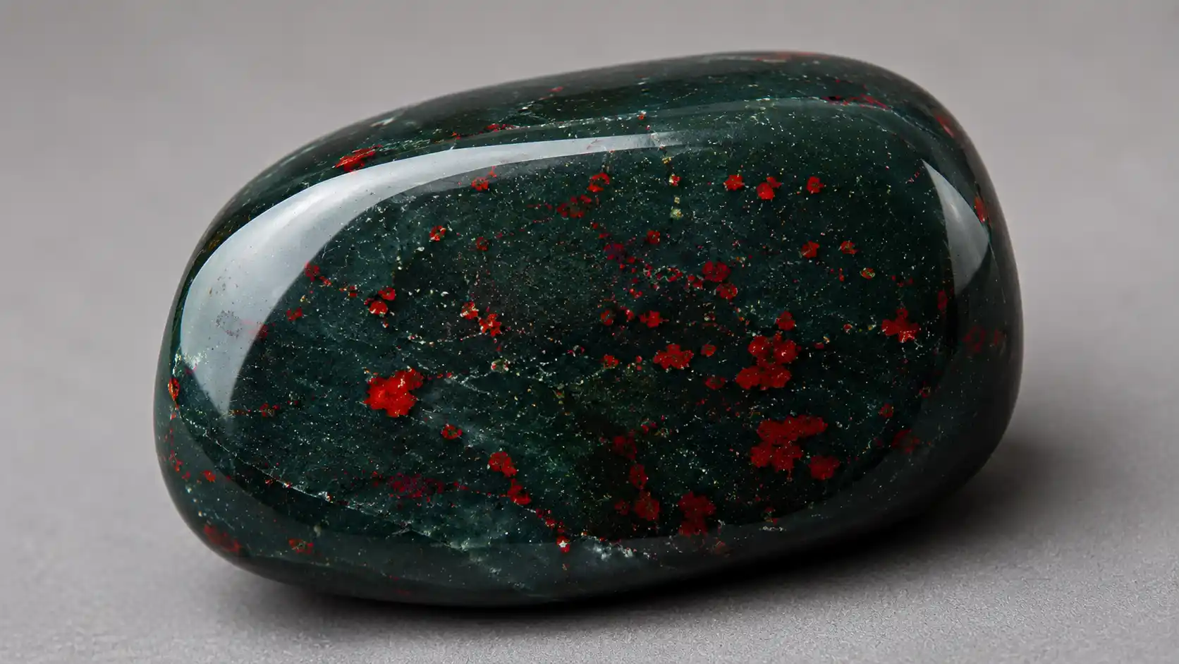 a dark green bloodstone with red flecks
