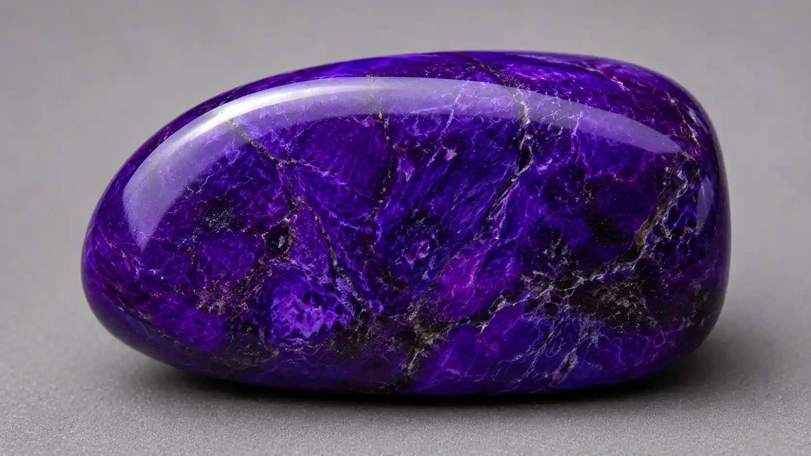 a deep royal-purple sugilite stone