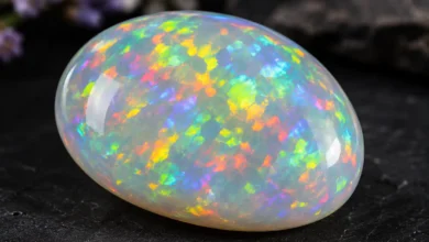 an opal showing rainbow play-of-color