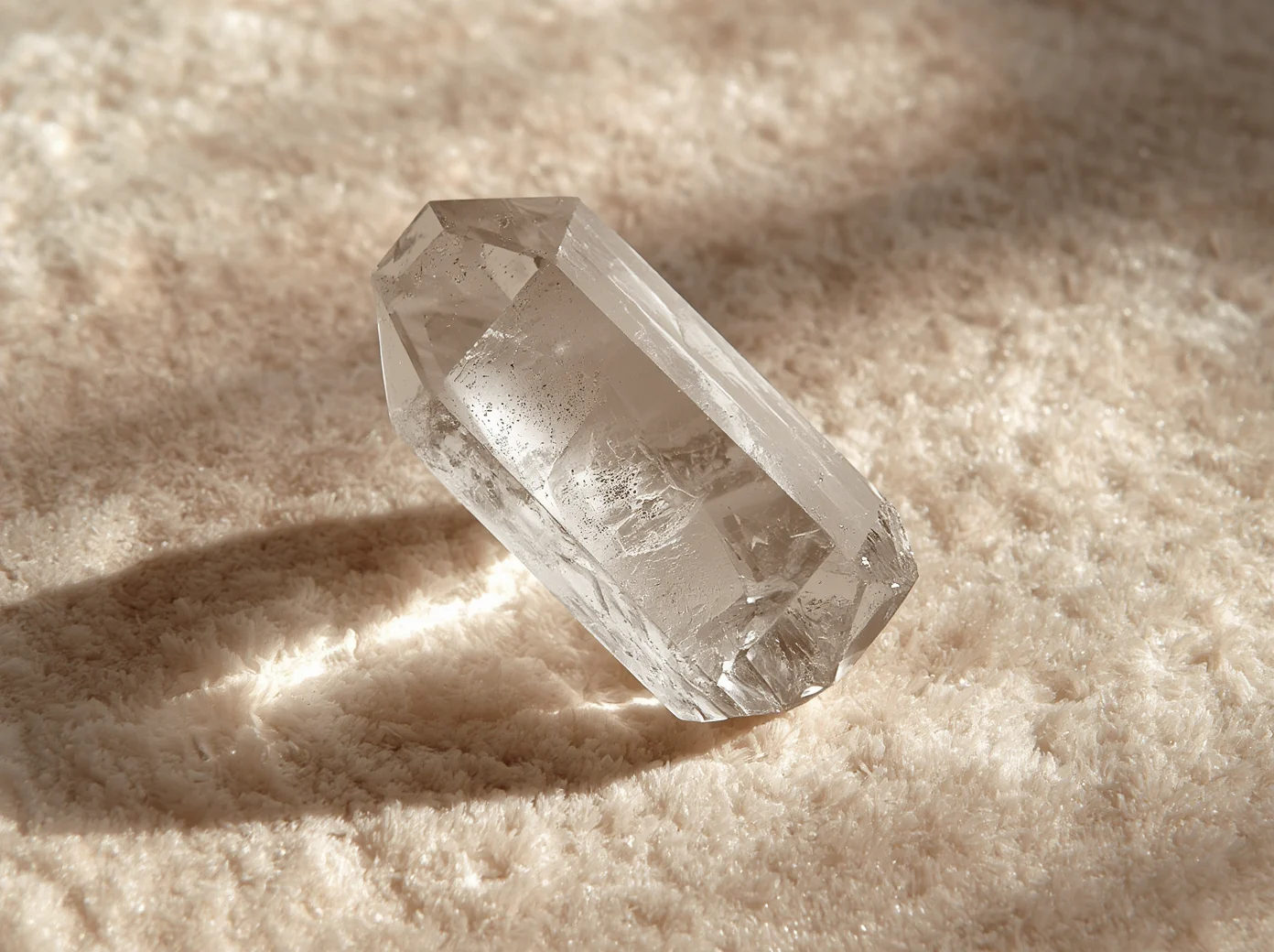 transparent clear quartz crystal point