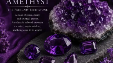 deep purple amethyst, the February birthstone