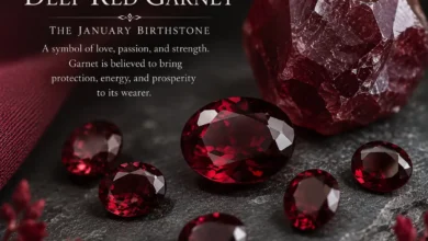 deep red garnet, the January birthstone