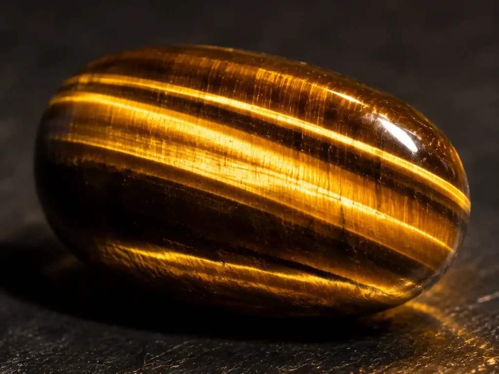 tiger's eye catching the light