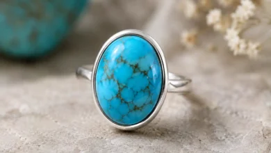 Turquoise elegance in silver beauty