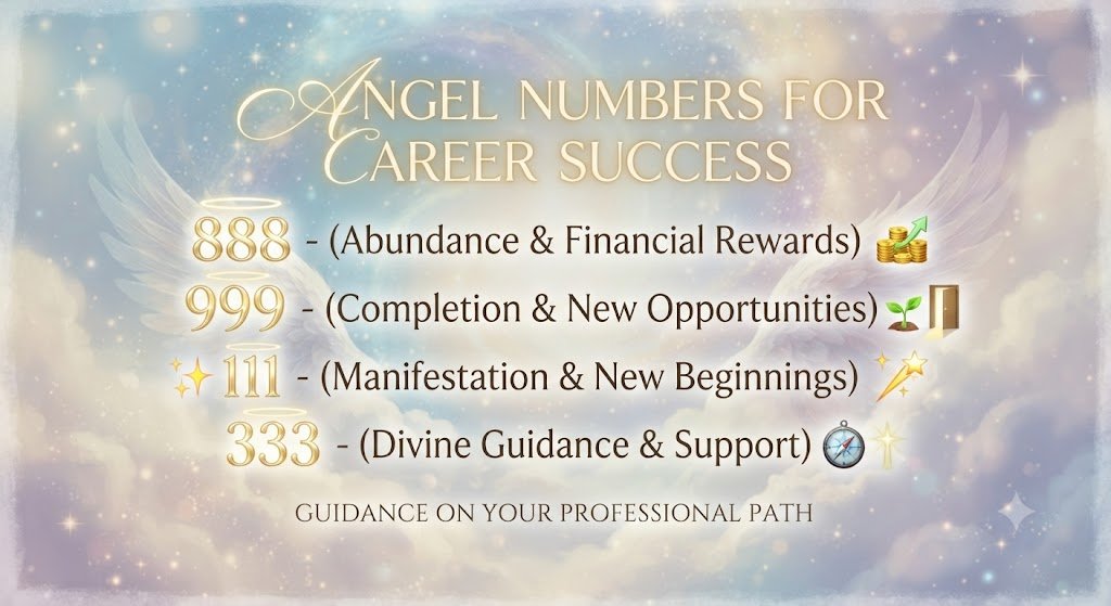 angel numbers for career on a soft background