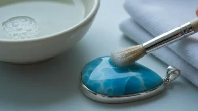 how to clean Larimar jewelry