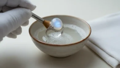 how to clean Moonstone jewelry