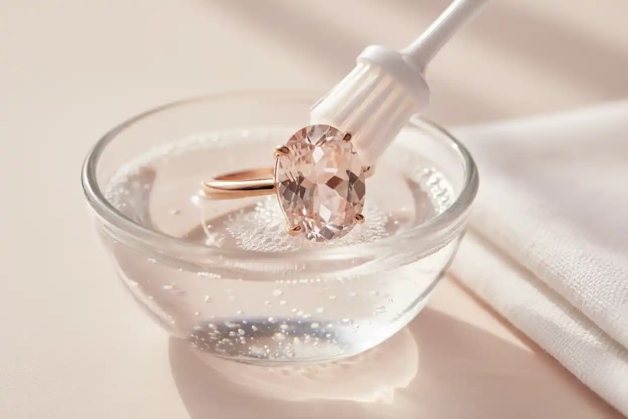 how to clean Morganite jewelry