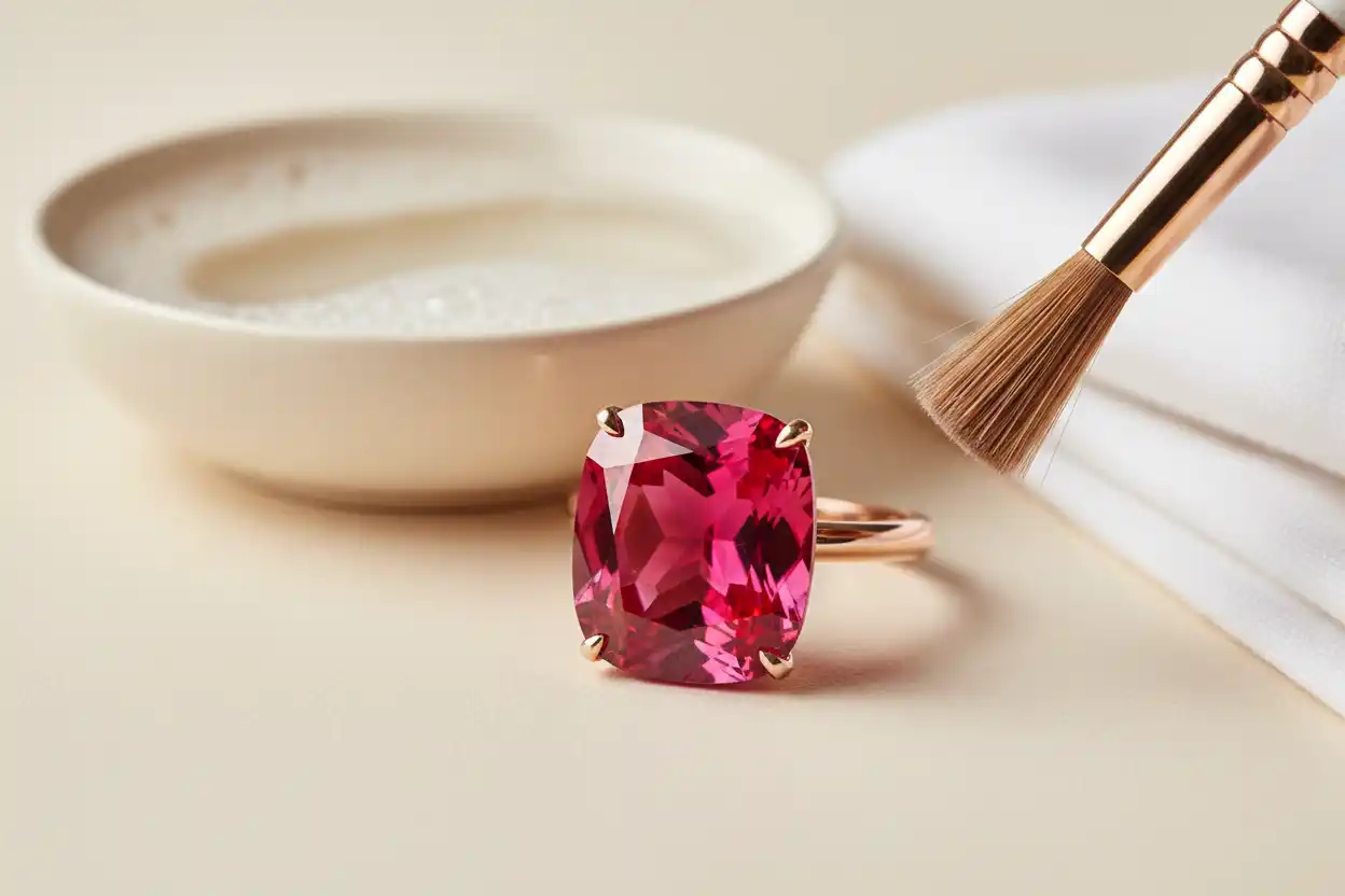 how to clean Rubellite jewelry