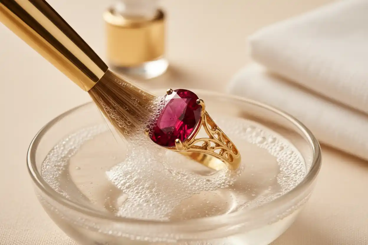 how to clean Ruby jewelry