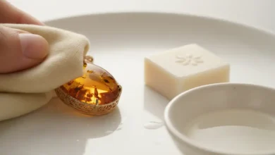 how to clean amber jewelry