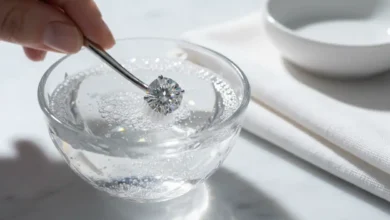 how to clean diamond jewelry
