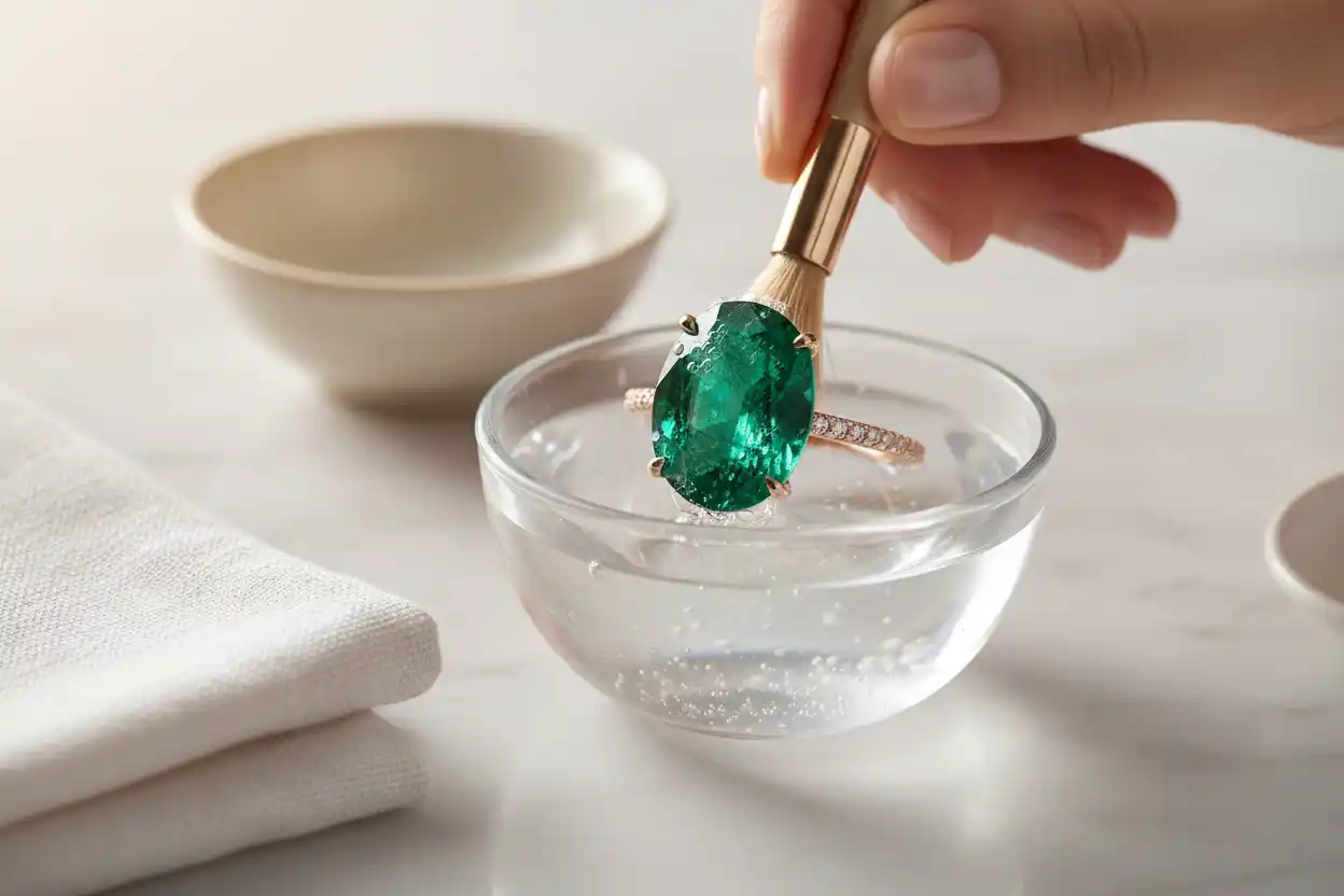 how to clean emerald jewelry