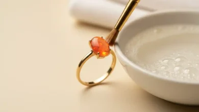 how to clean fire opal jewelry