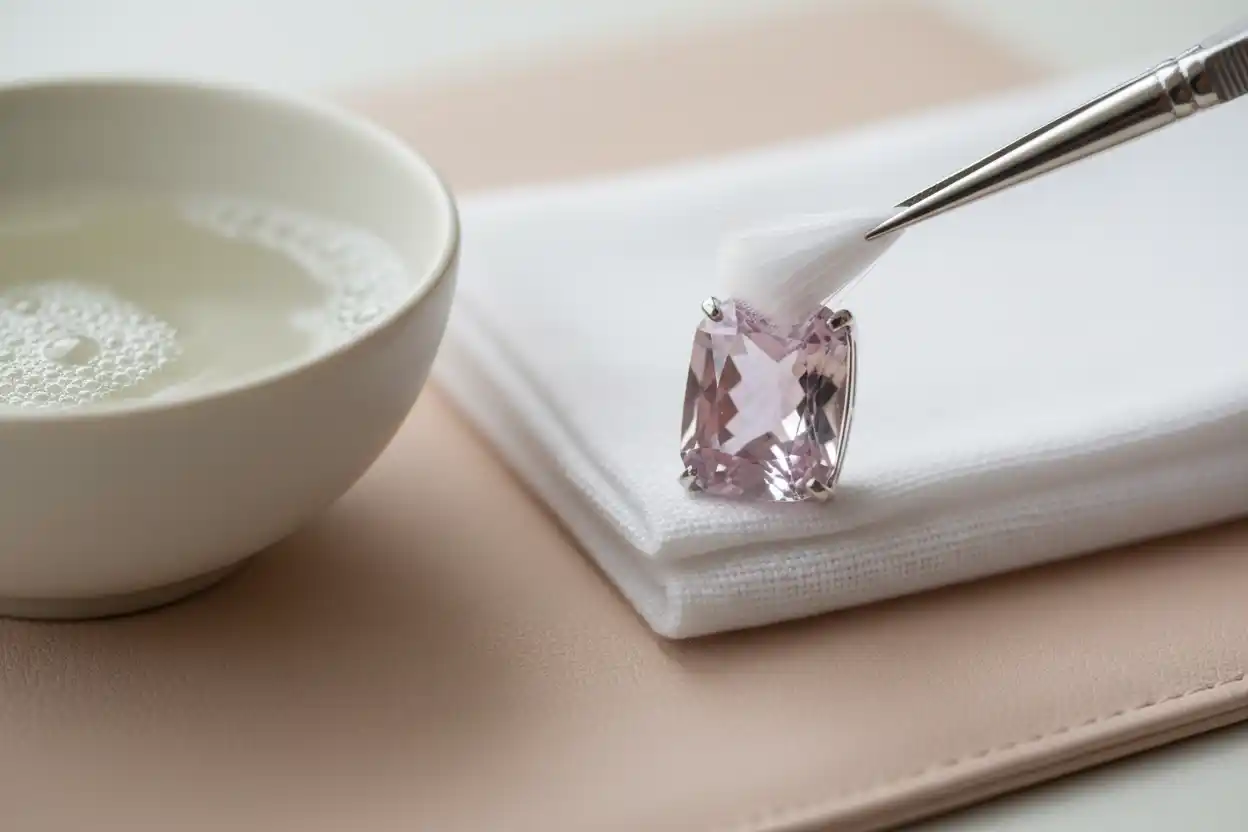 how to clean kunzite jewelry