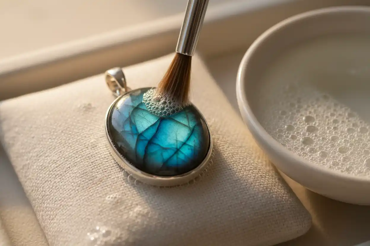how to clean labradorite jewelry