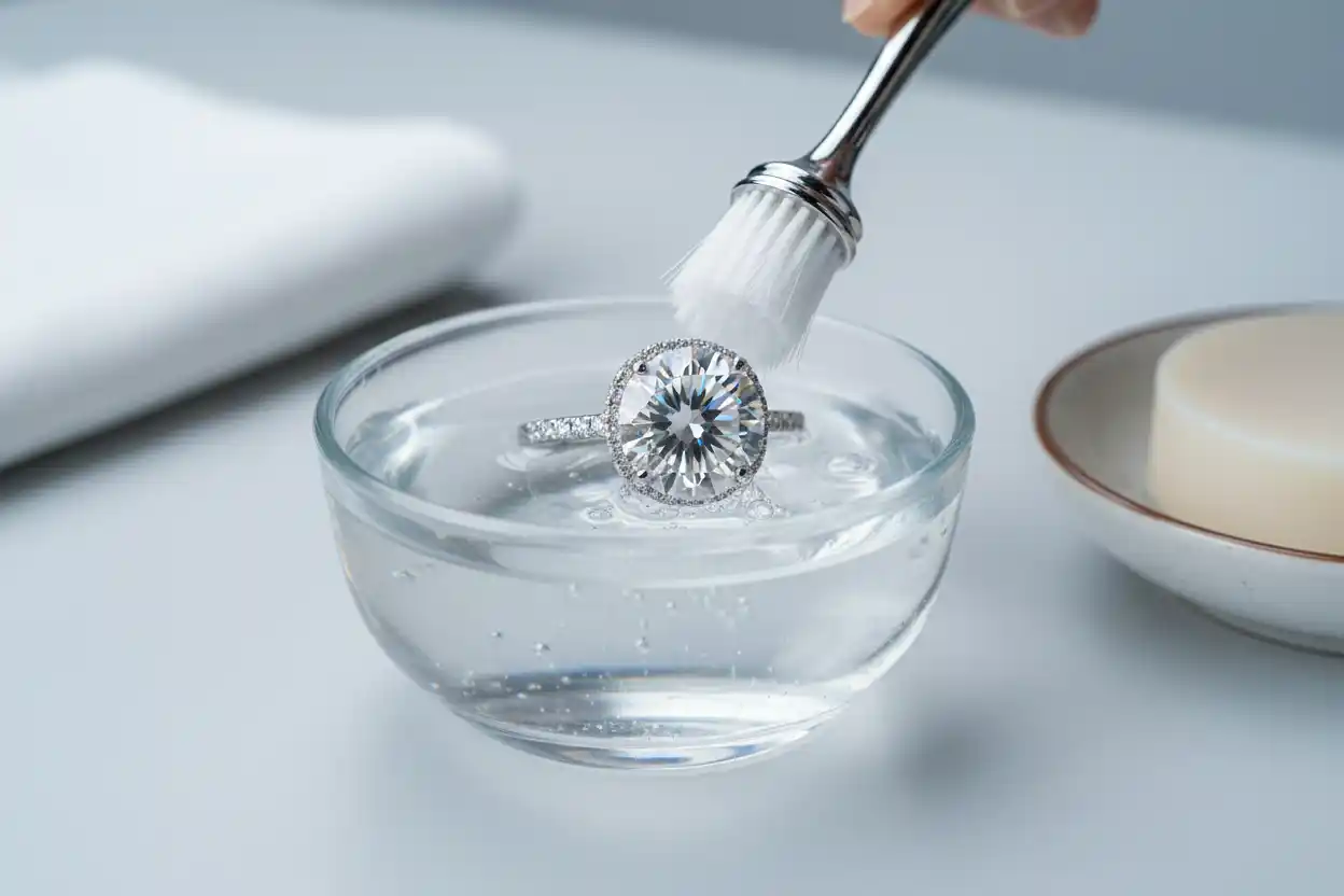 how to clean moissanite jewelry