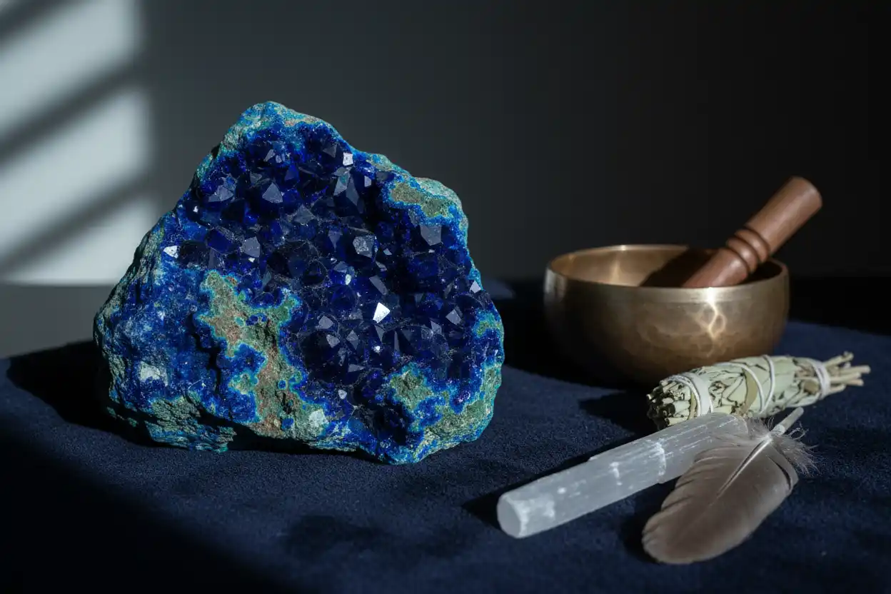 how to cleanse and charge Azurite