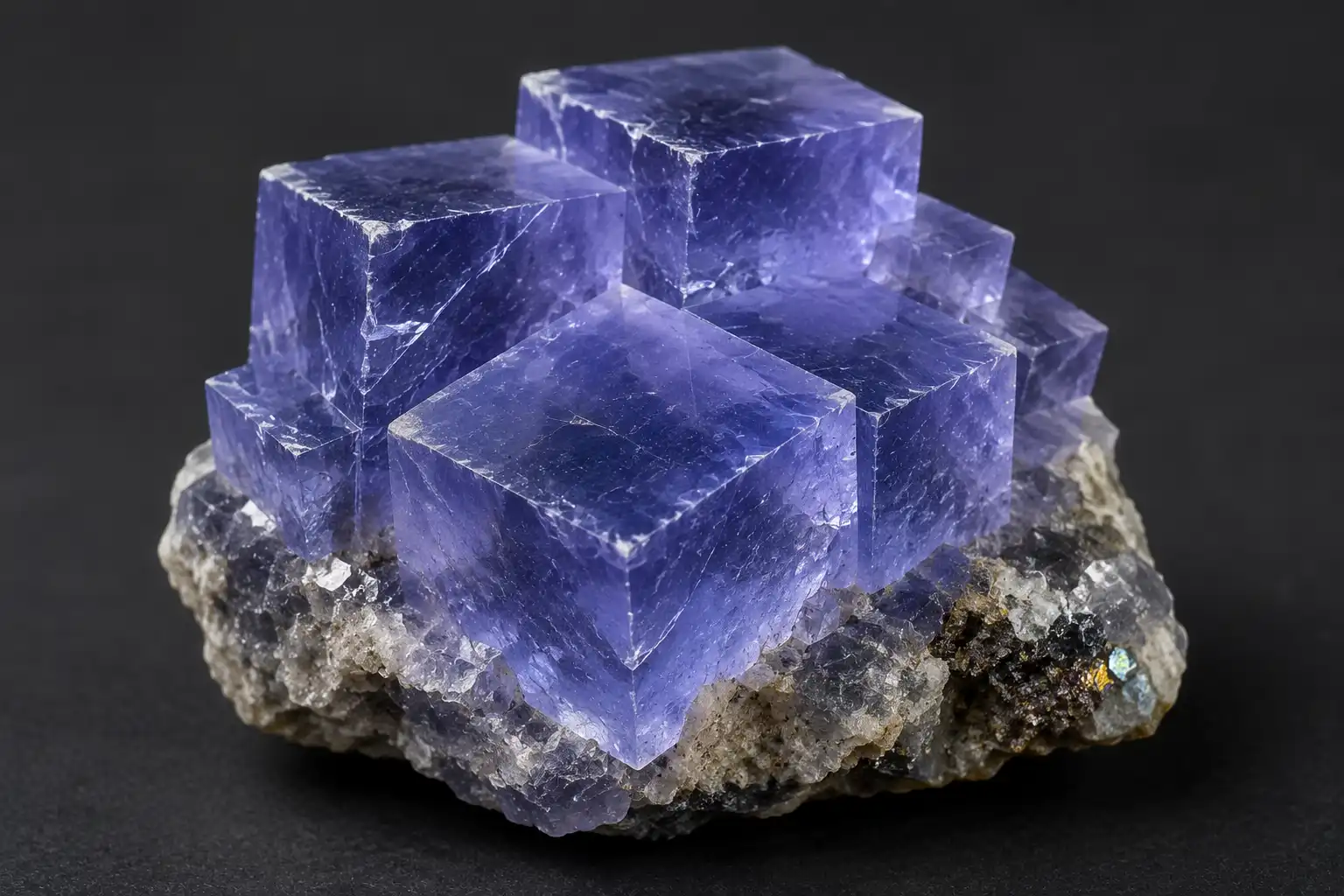 photo of a cleaved mineral showing flat planes