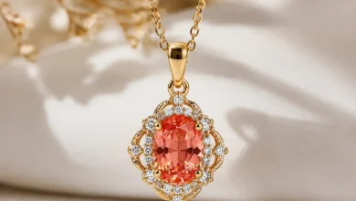 photo of a padparadscha pendant
