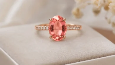 photo of a padparadscha ring