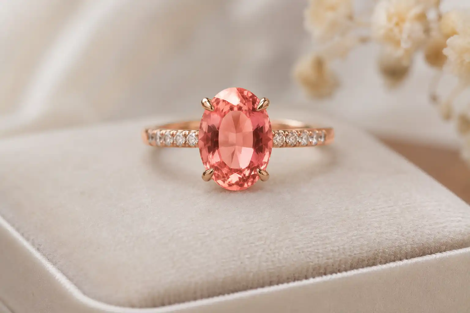photo of a padparadscha ring