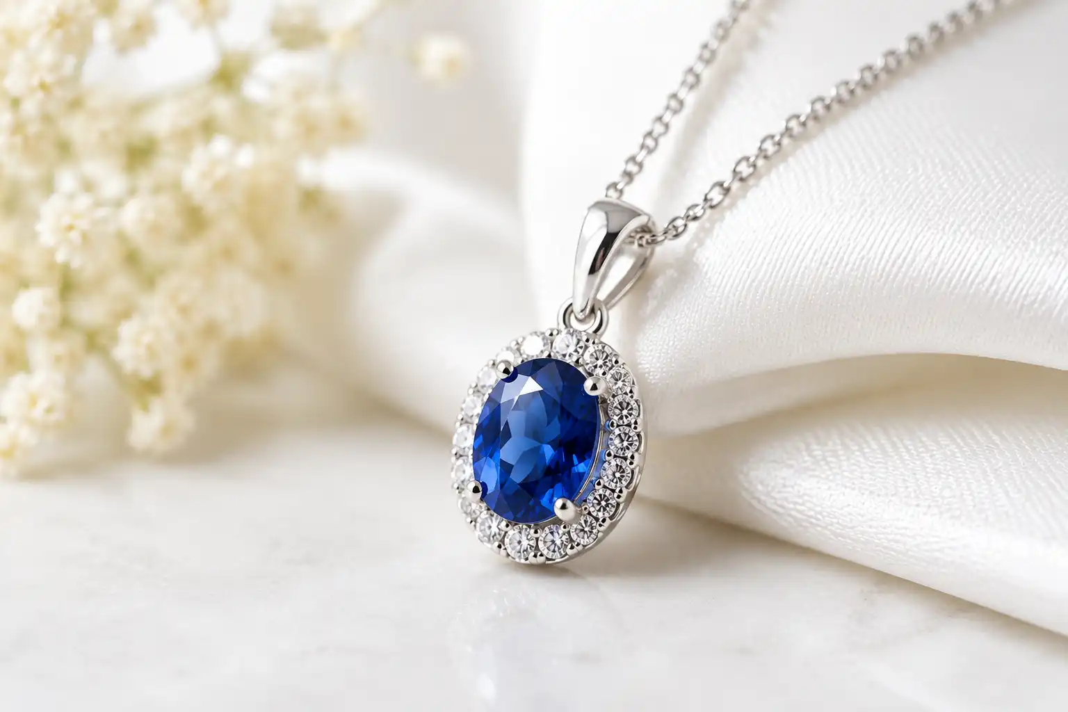 photo of a sapphire pendant