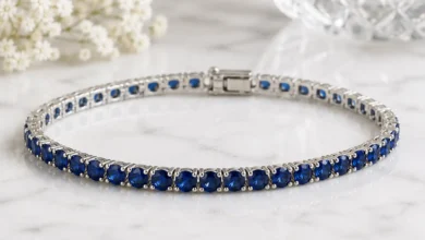 photo of a sapphire tennis bracelet