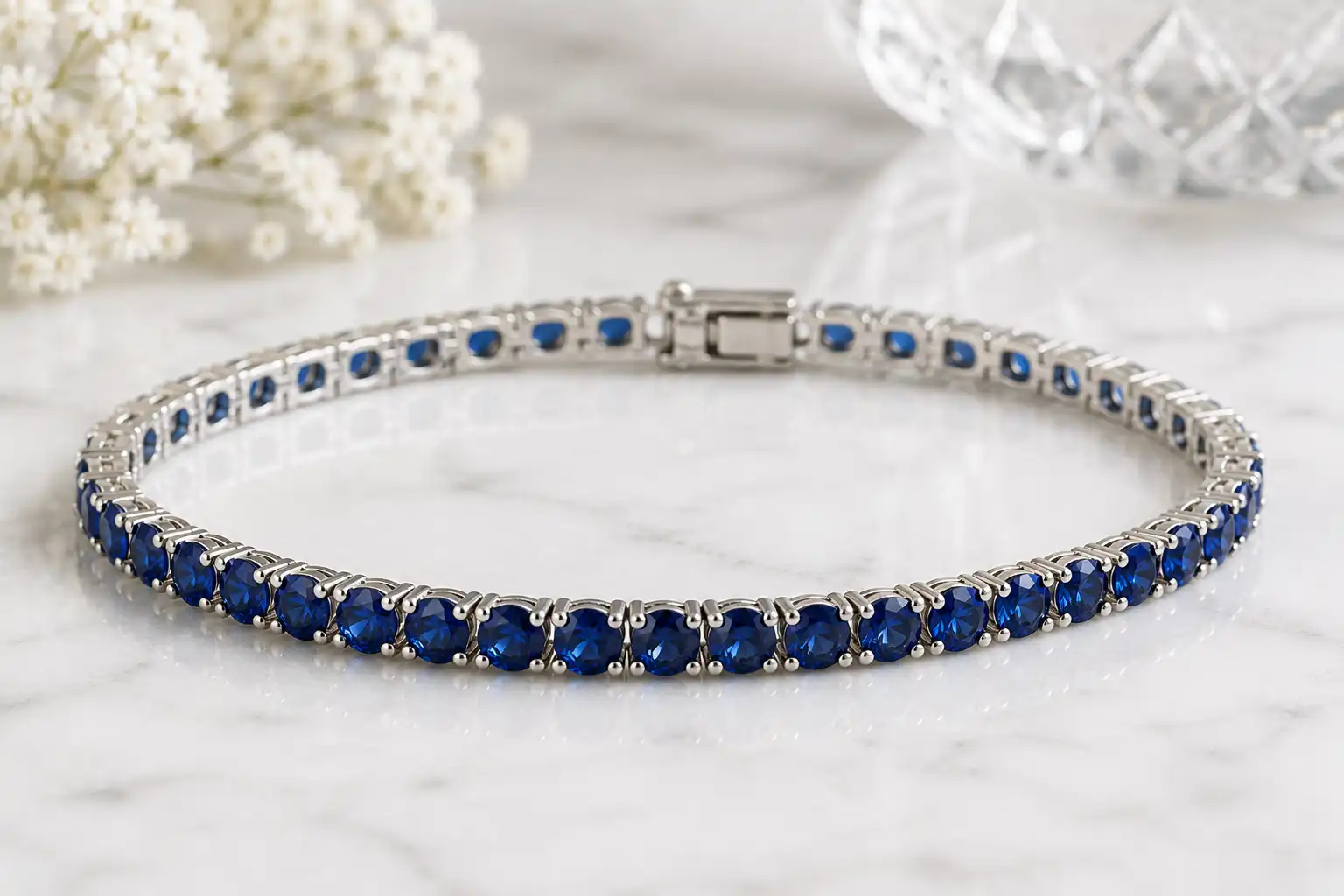 photo of a sapphire tennis bracelet