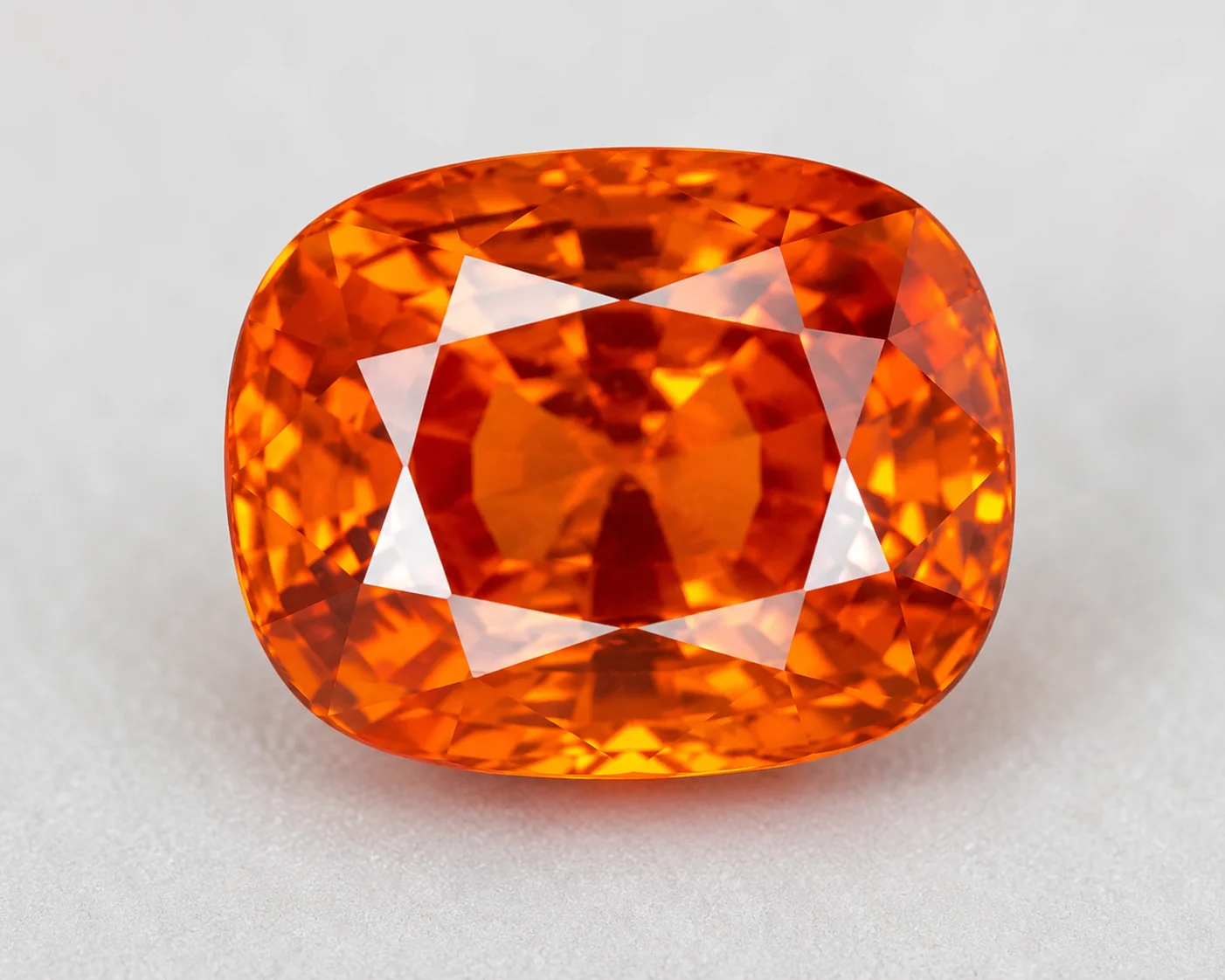 photo of a vivid orange spessartite garnet