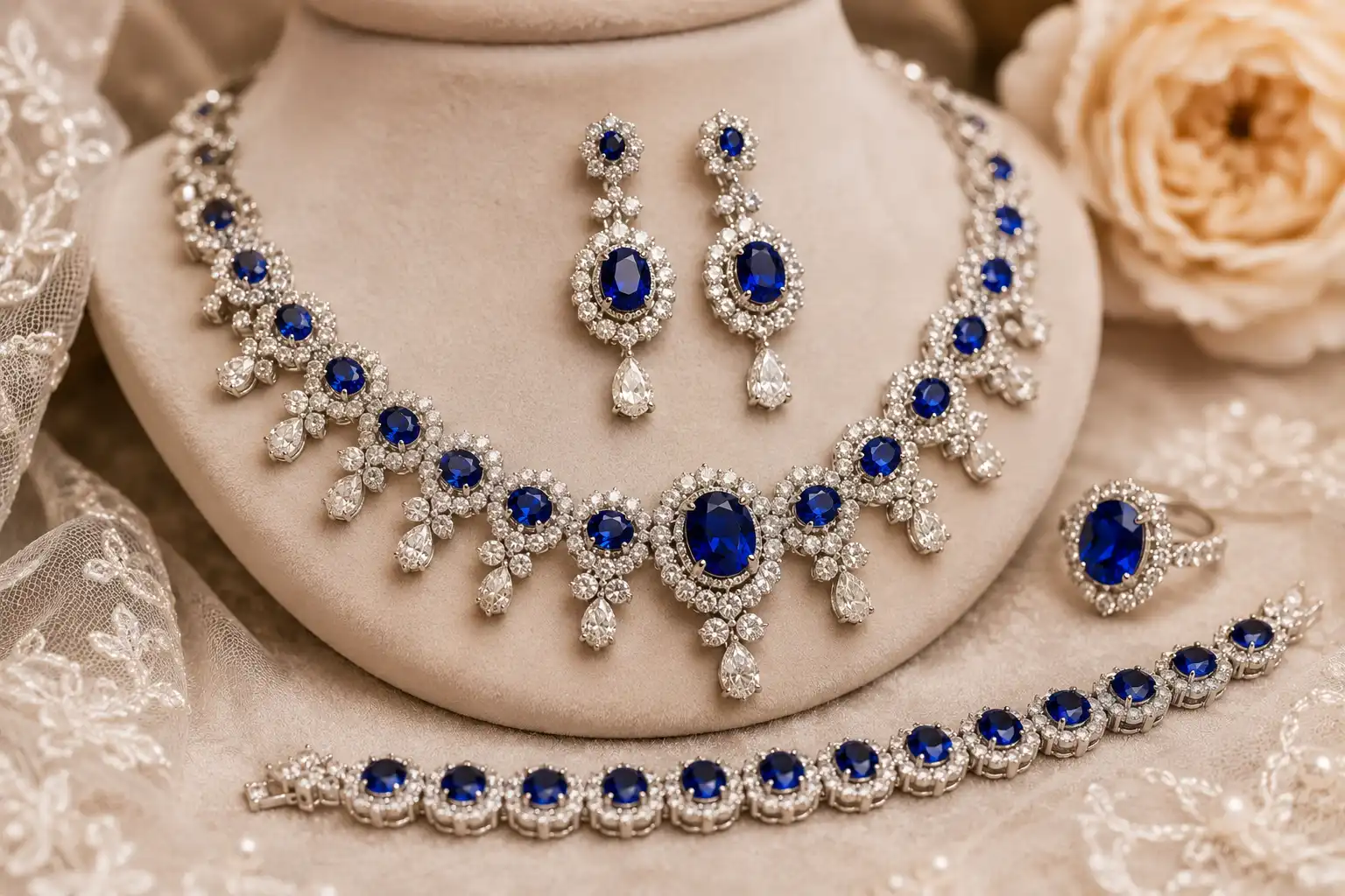 photo of bridal gemstone jewelry