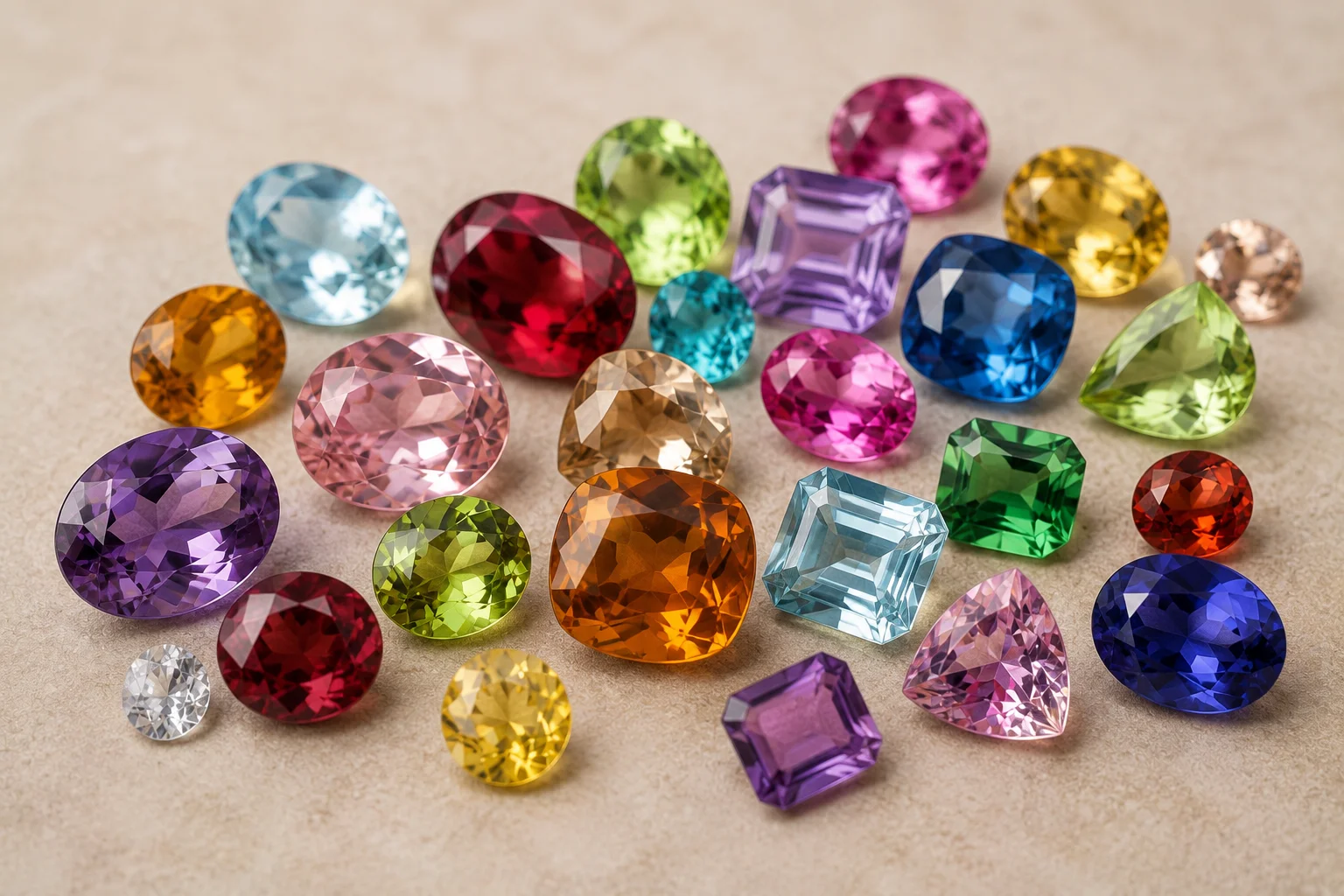 photo of colorful affordable gemstones together