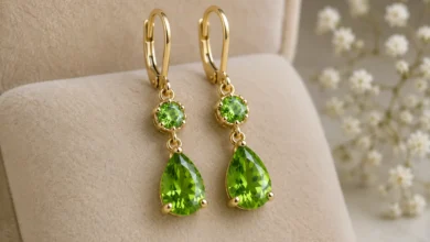 photo of demantoid drop earrings