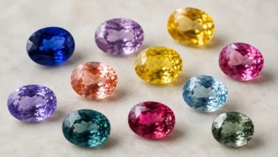 photo of loose sapphires in several colors