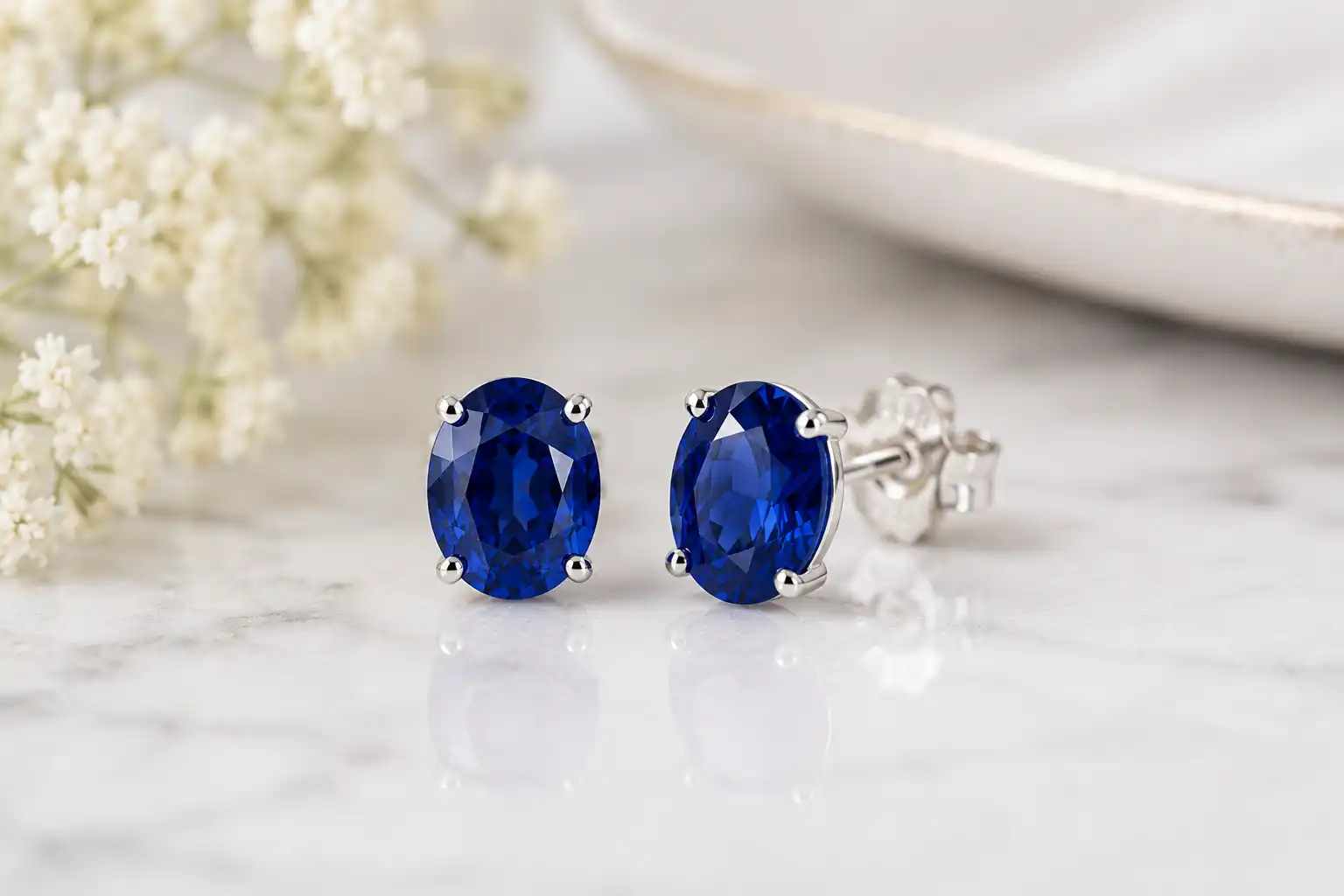 photo of sapphire stud earrings