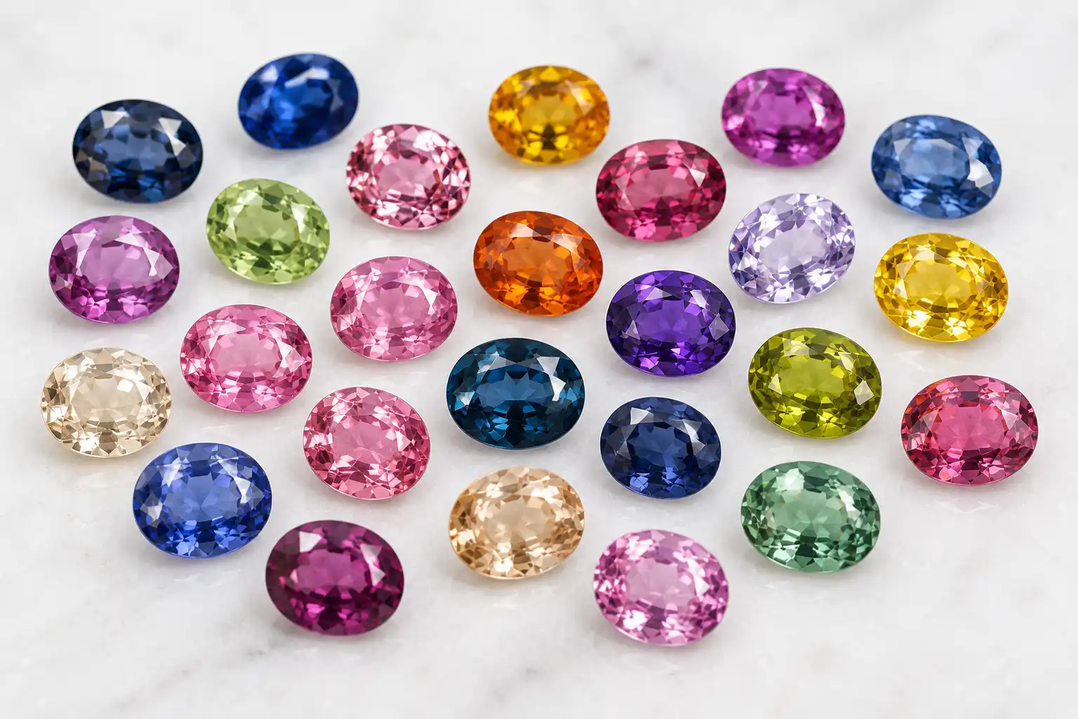 photo of sapphires in many colors