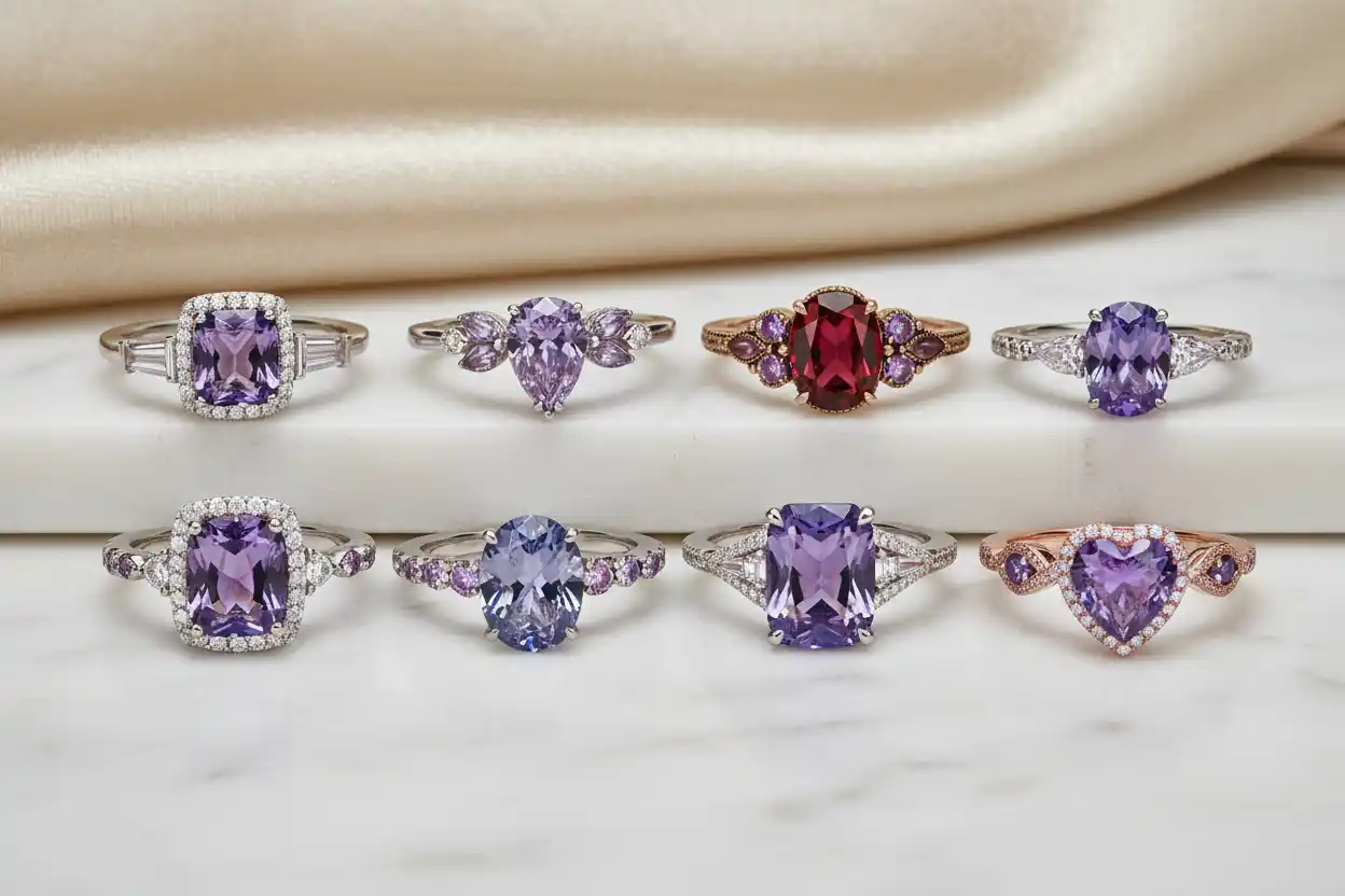 purple gemstones for engagement rings
