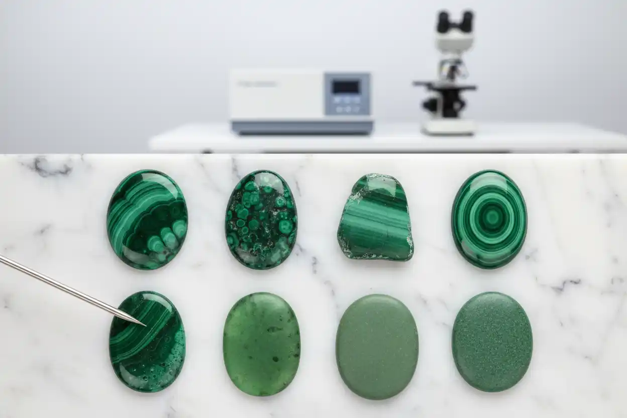 treated or synthetic Malachite