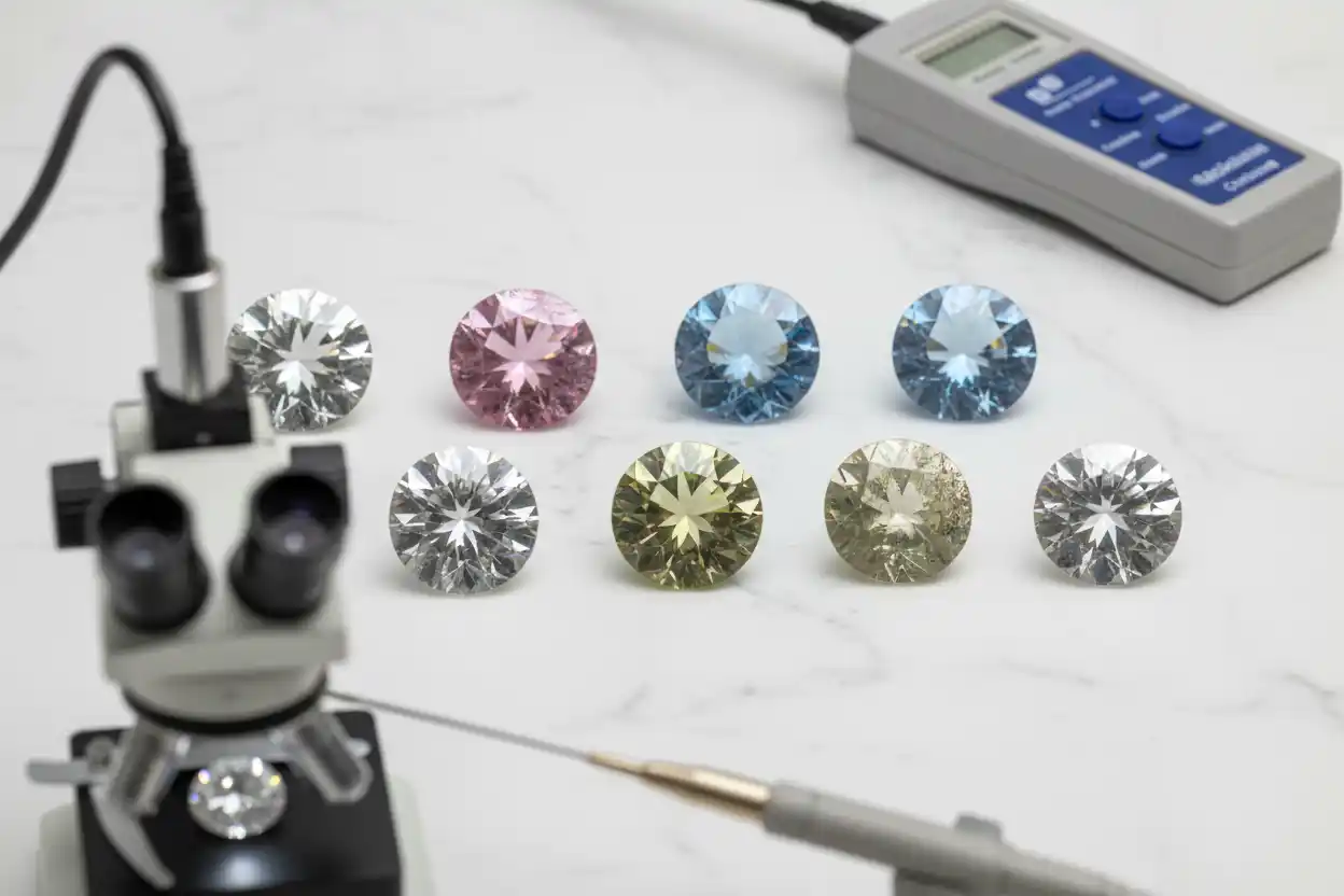 treated or synthetic Moissanite