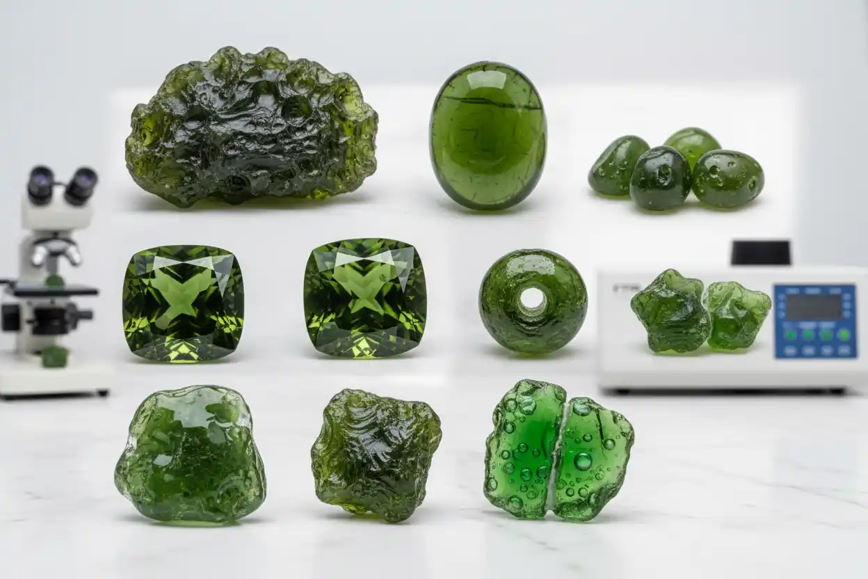treated or synthetic Moldavite