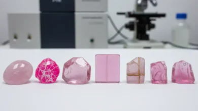 treated or synthetic Rose Quartz