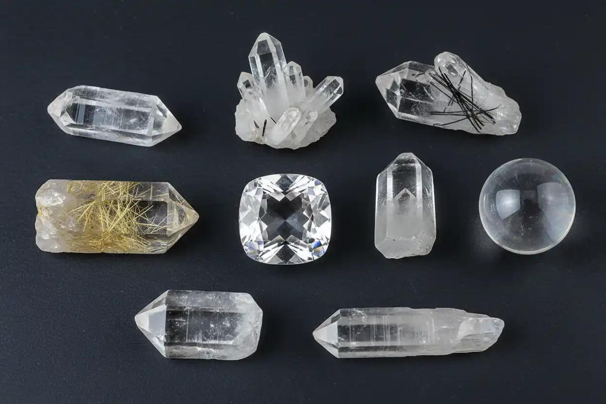 types of clear quartz