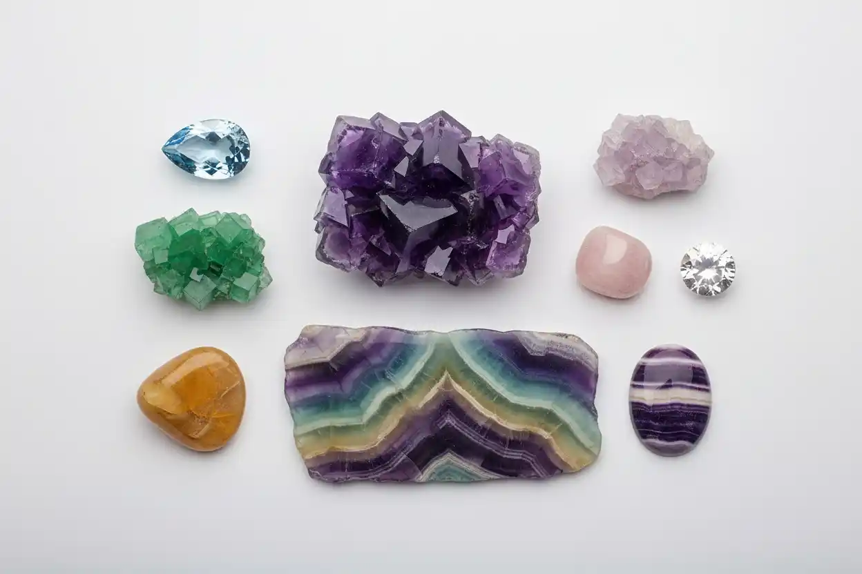 types of fluorite