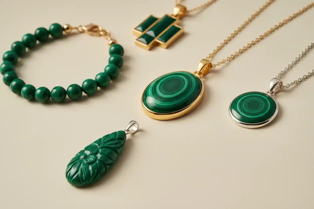 Malachite necklaces