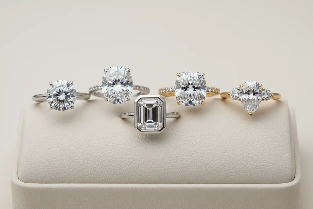 Moissanite engagement rings