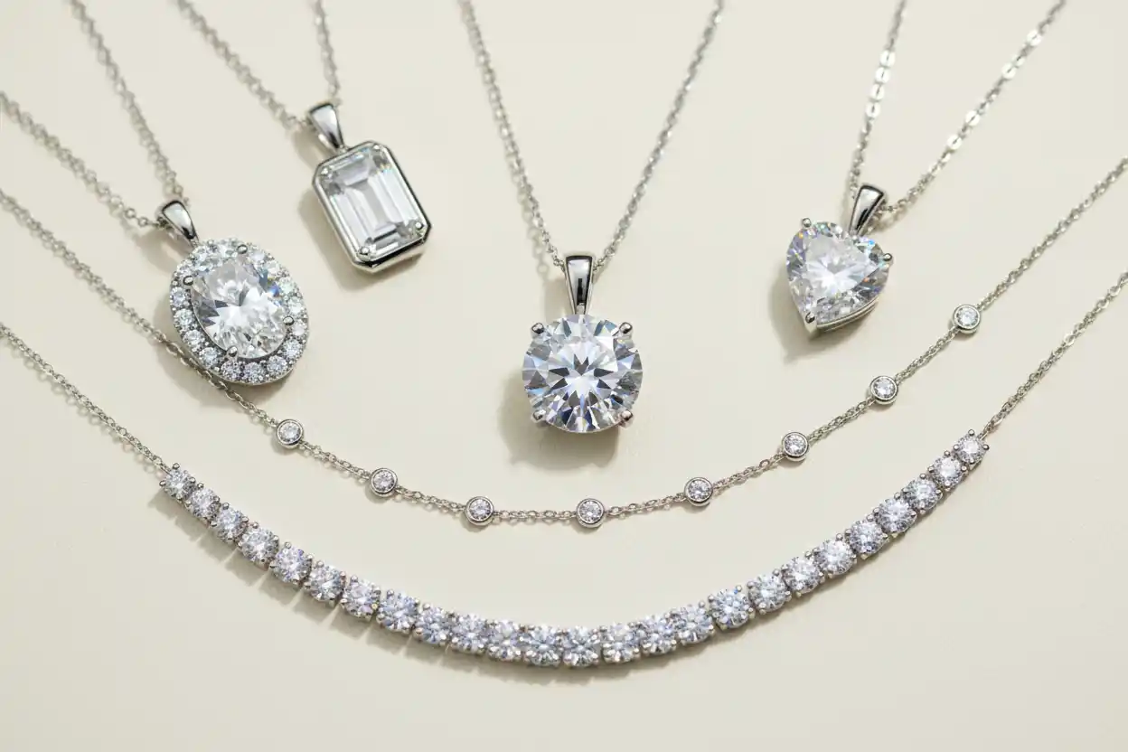 Moissanite necklaces