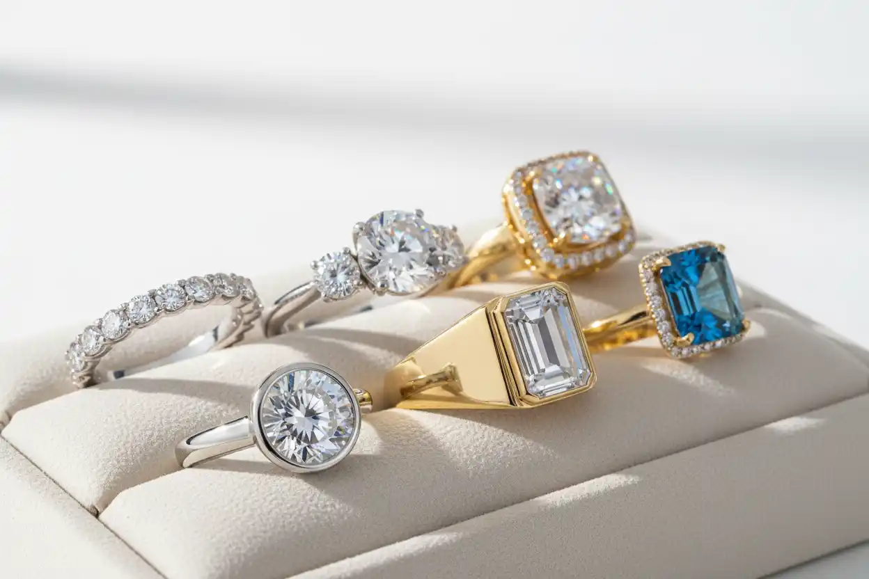 Moissanite rings