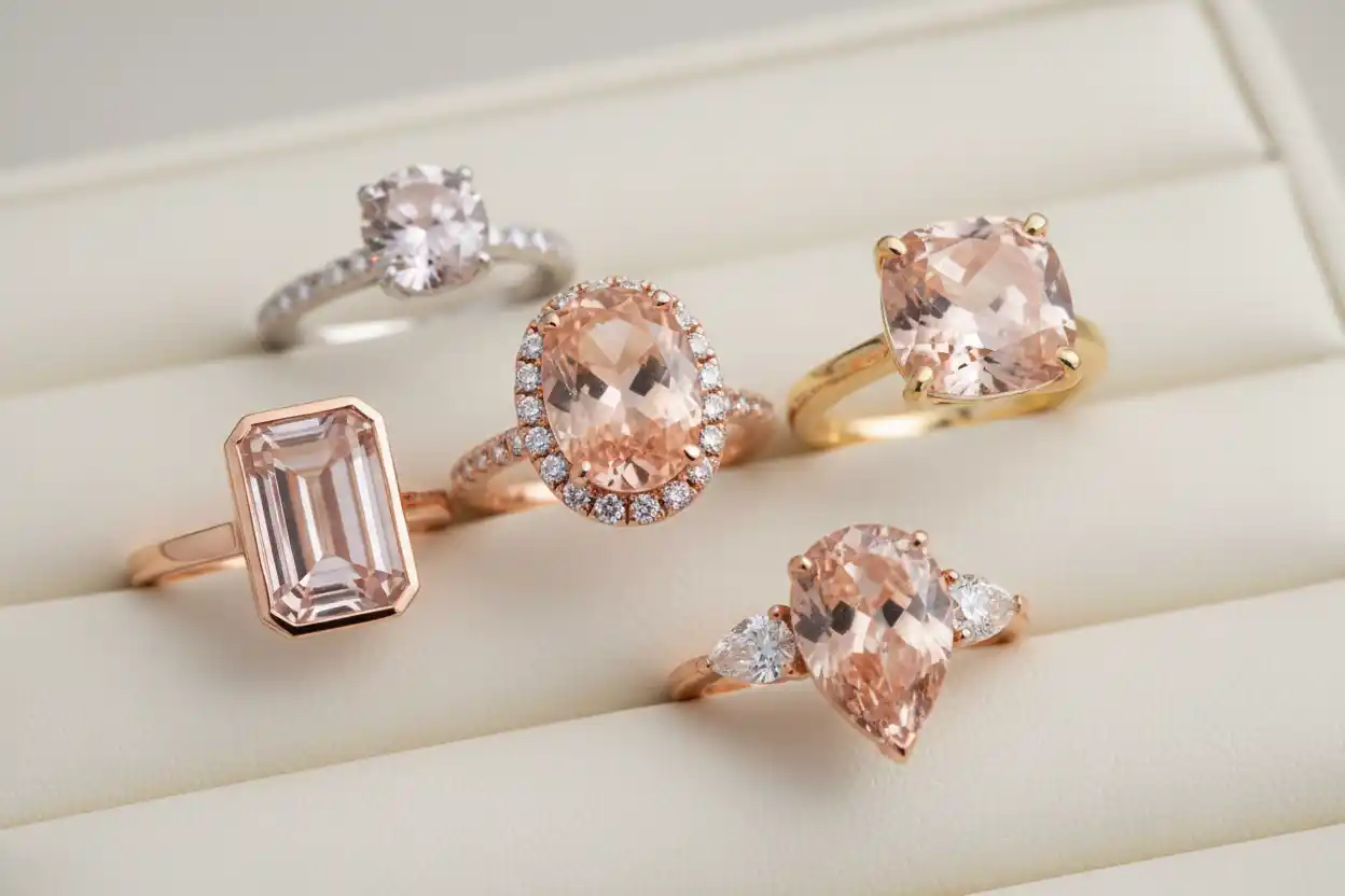 Morganite engagement rings